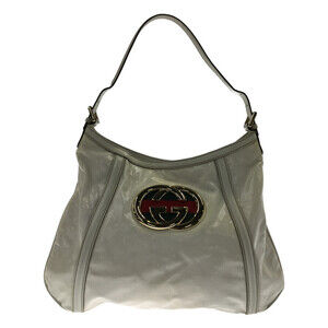 Gucci Britt shoulder bag white patent leather